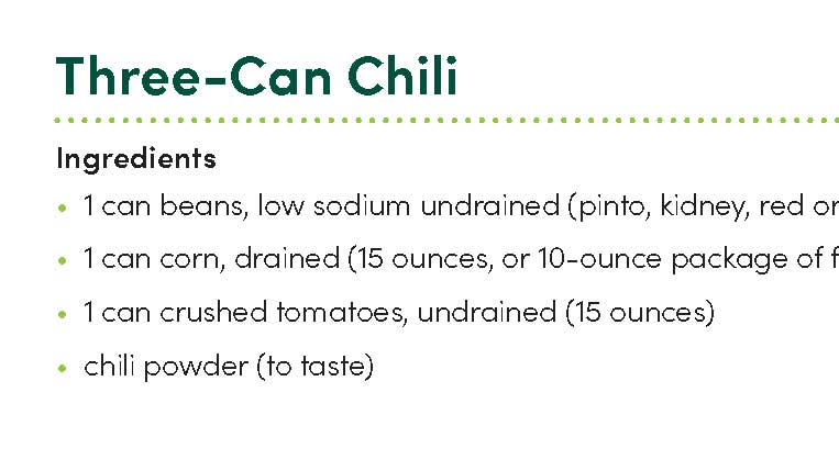 three can chili