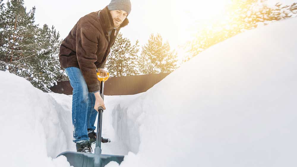 Man shoveling