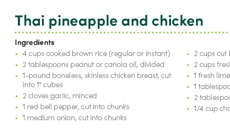 thai pineapple and chicken